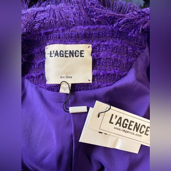 L'AGENCE Angelina Fringe Trim Blazer size 2 - Picture 13 of 14